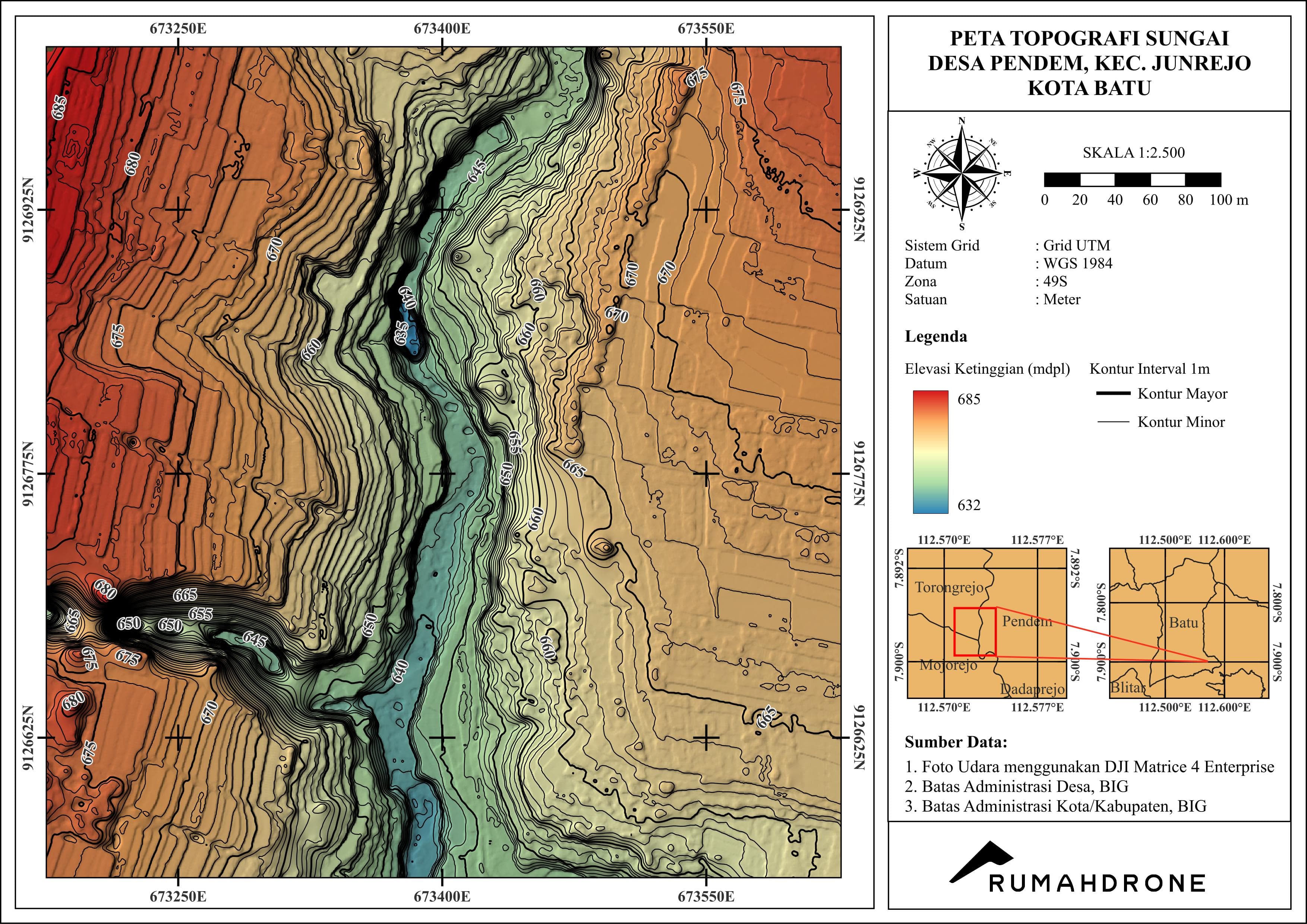 Analisis Topografi Sempadan Sungai (DTM)